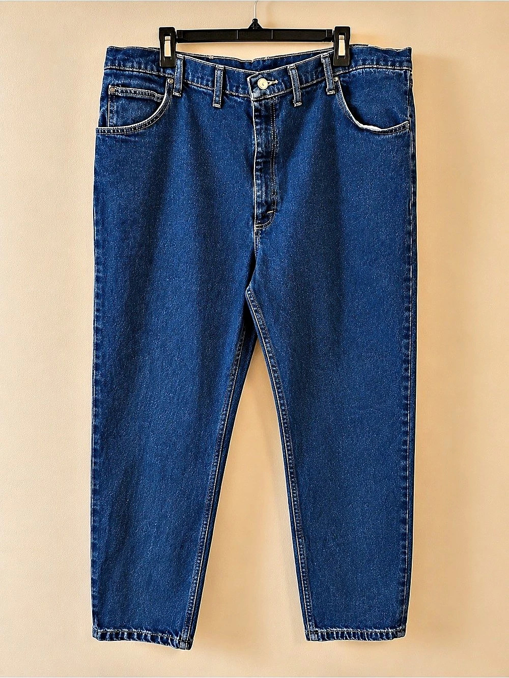 Wrangler Five Star Premium Regular Fit Flex Jeans Straight Leg Jeans in Blue